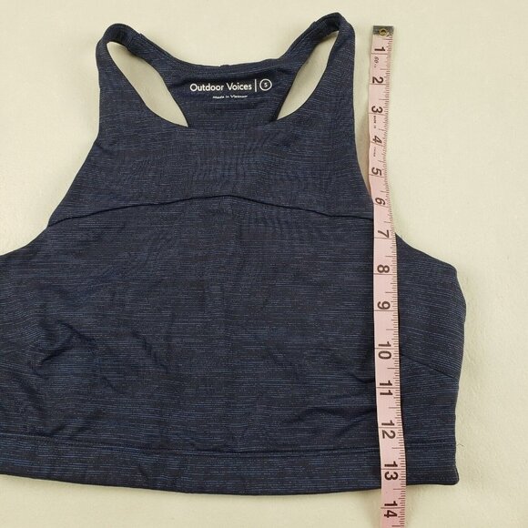 Outdoor Voices TechSweat Move Free Crop Top Blue Womens Small Sports Bra - Picture 12 of 12